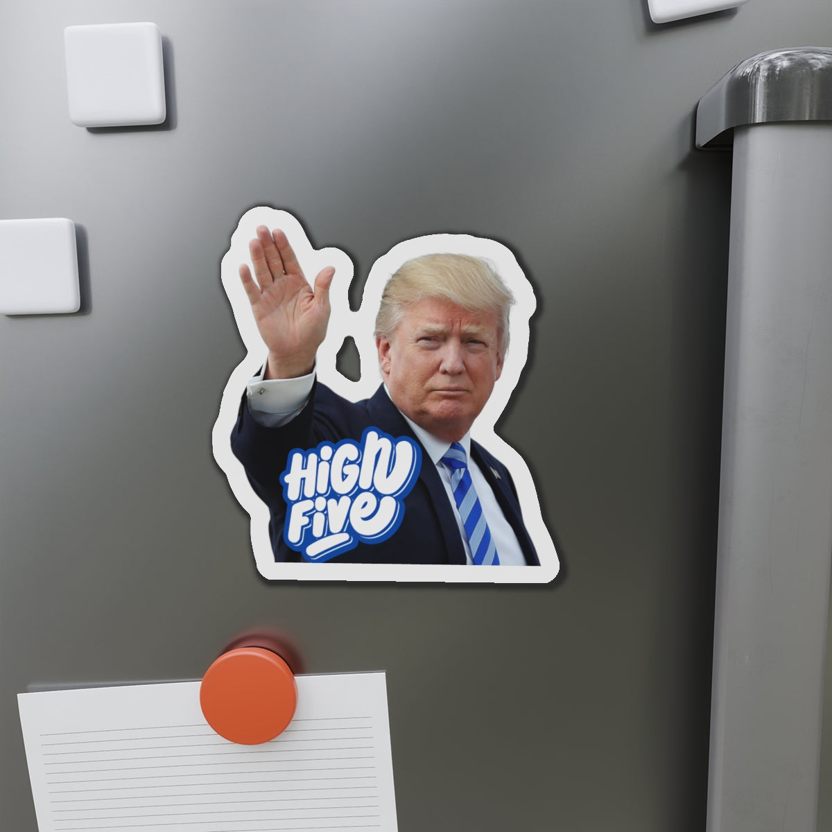 High Five Trump Die-Cut Magnet - Fun Political Décor