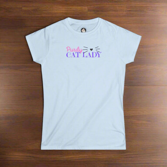 Purdy Cat Lady Women's Softstyle Tee - T - Shirt - Epileptic Al’s Shop