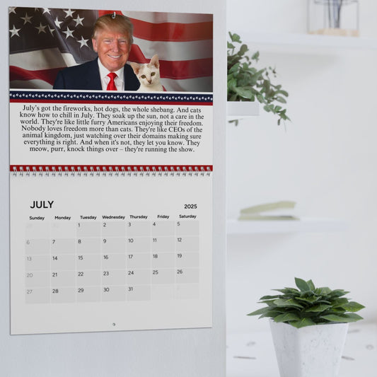 Trump Reflects on Cats Month-by-Month Calendar (2025)