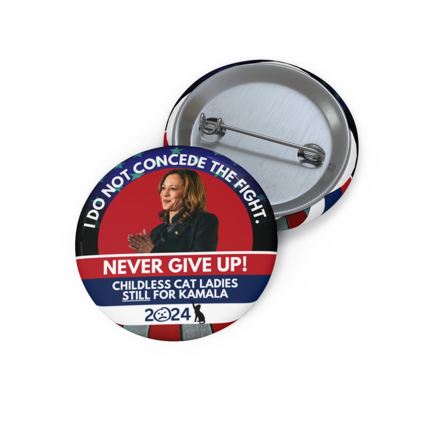 Never Give Up - Kamala Pin Buttons