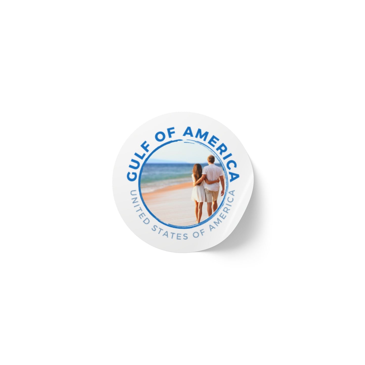 Gulf of America Round Sticker Labels - Coastal Vibes for Events & Gifts