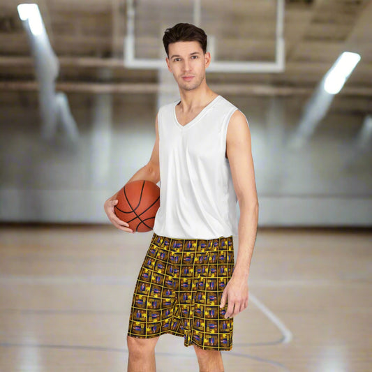 Vibrant Basketball Shorts with Trump Golden Age Print