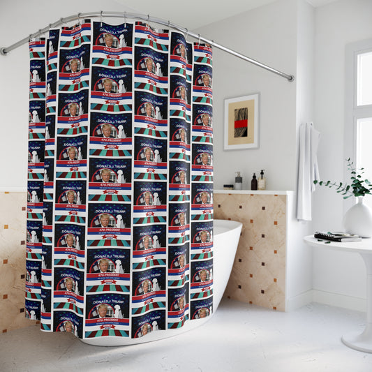 Donald Trump 47th President Shower Curtains