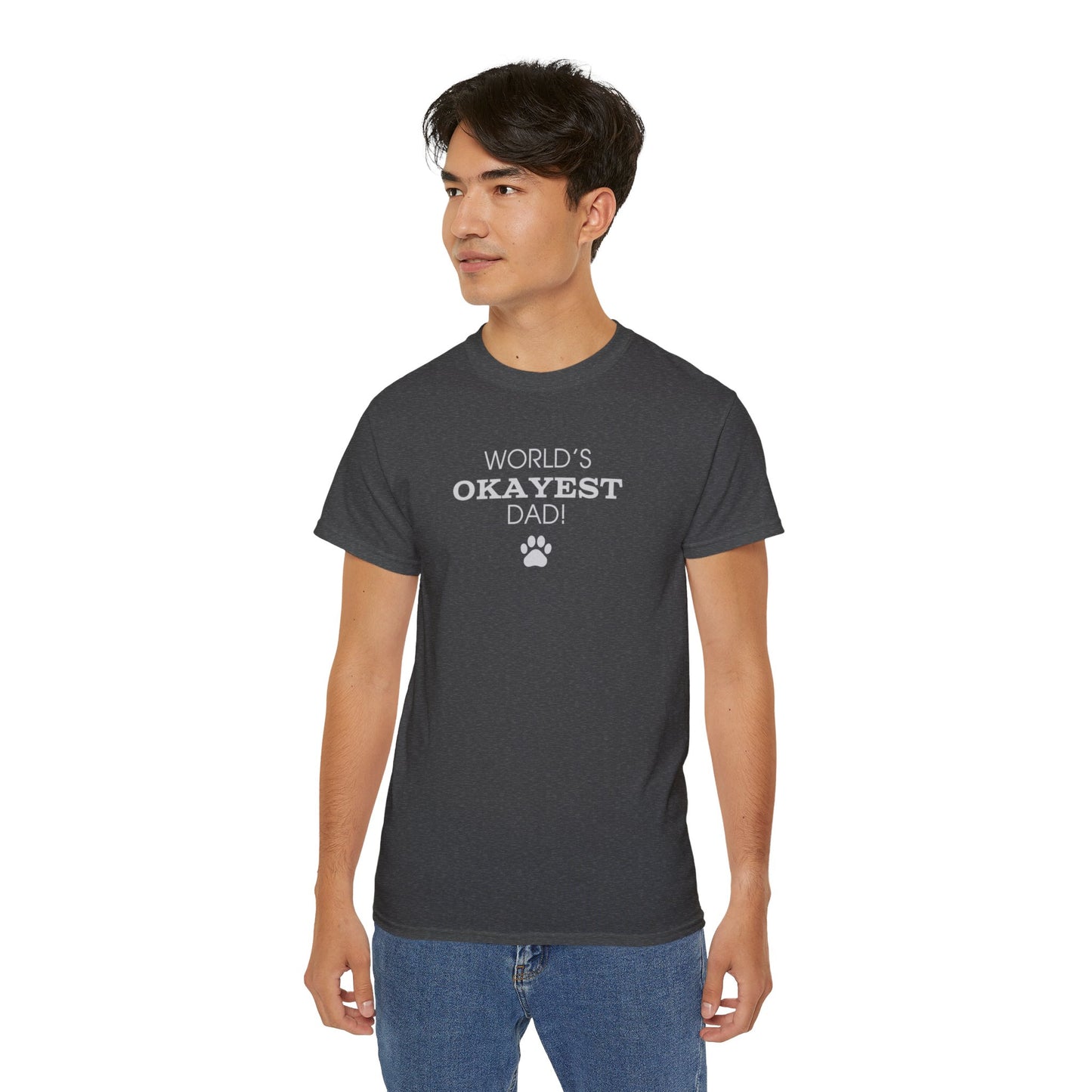 World's Okayest Dad Ultra Cotton Tee - T - Shirt - Epileptic Al’s Shop