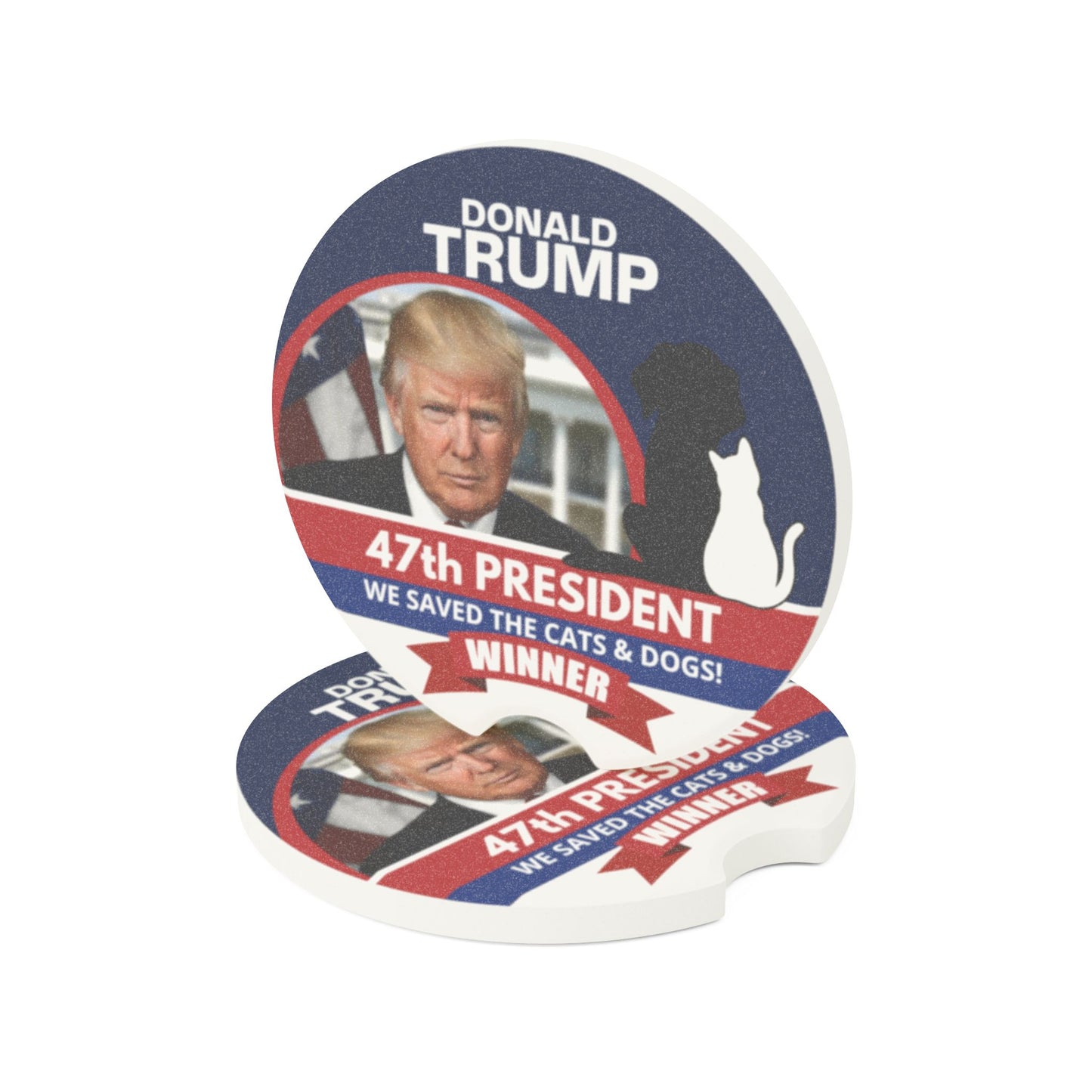 Trump 47th President Soapstone Car Coaster