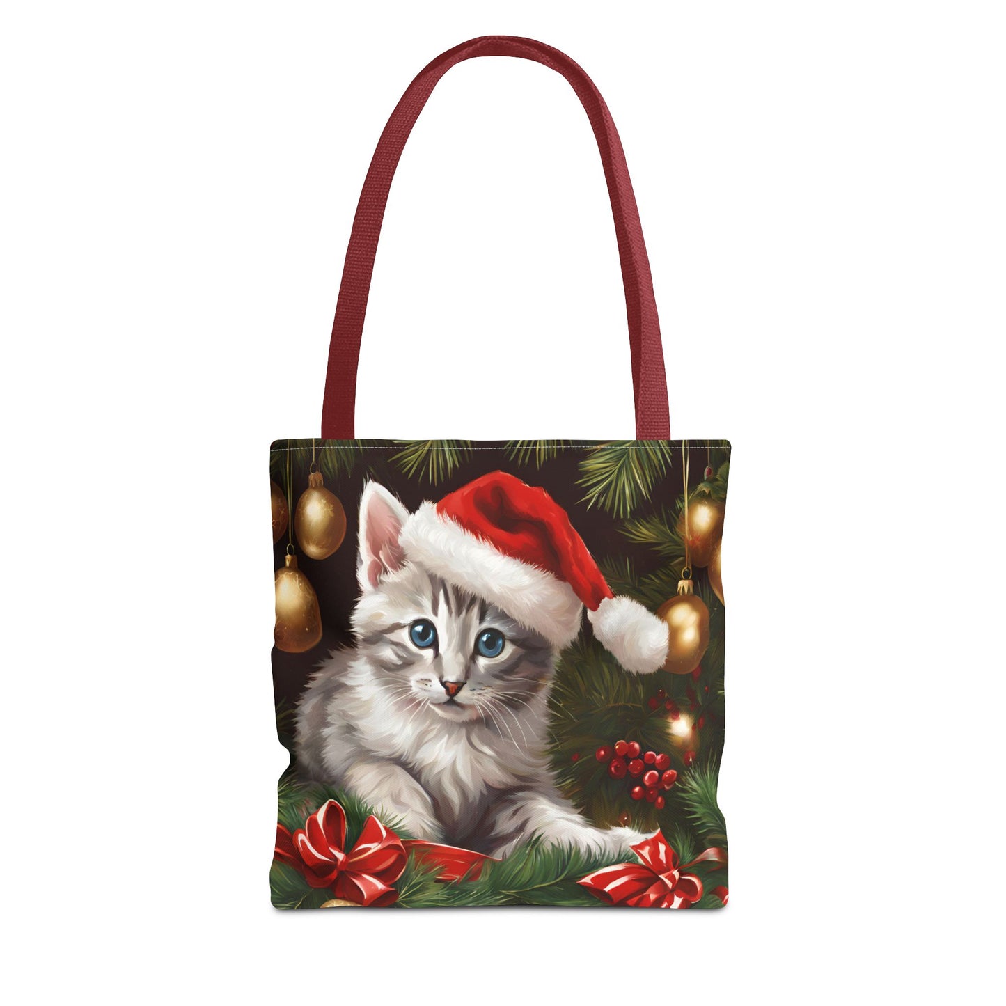 Christmas Kitten Christmas Tote Bag