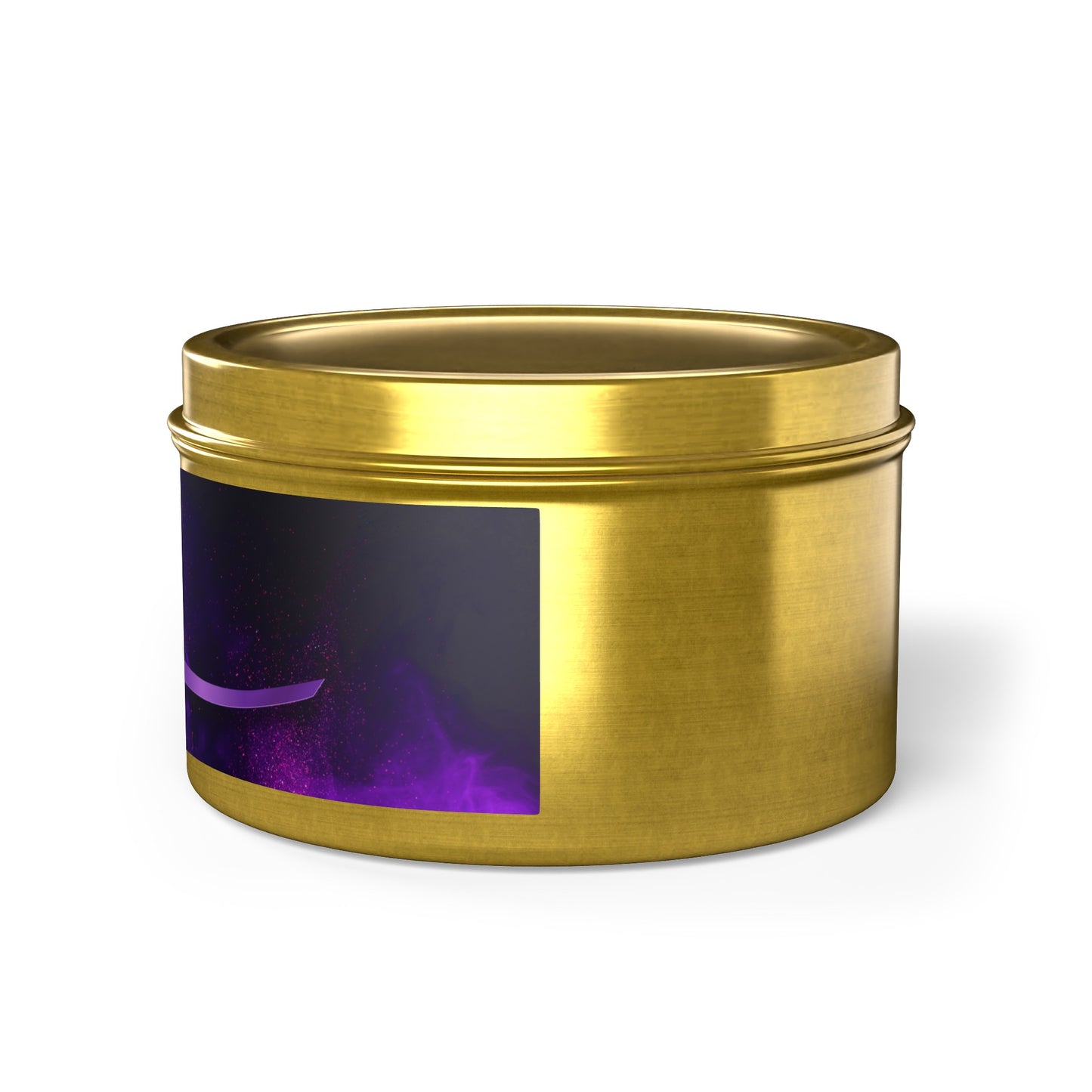 Purple Ribbon Tin Candles