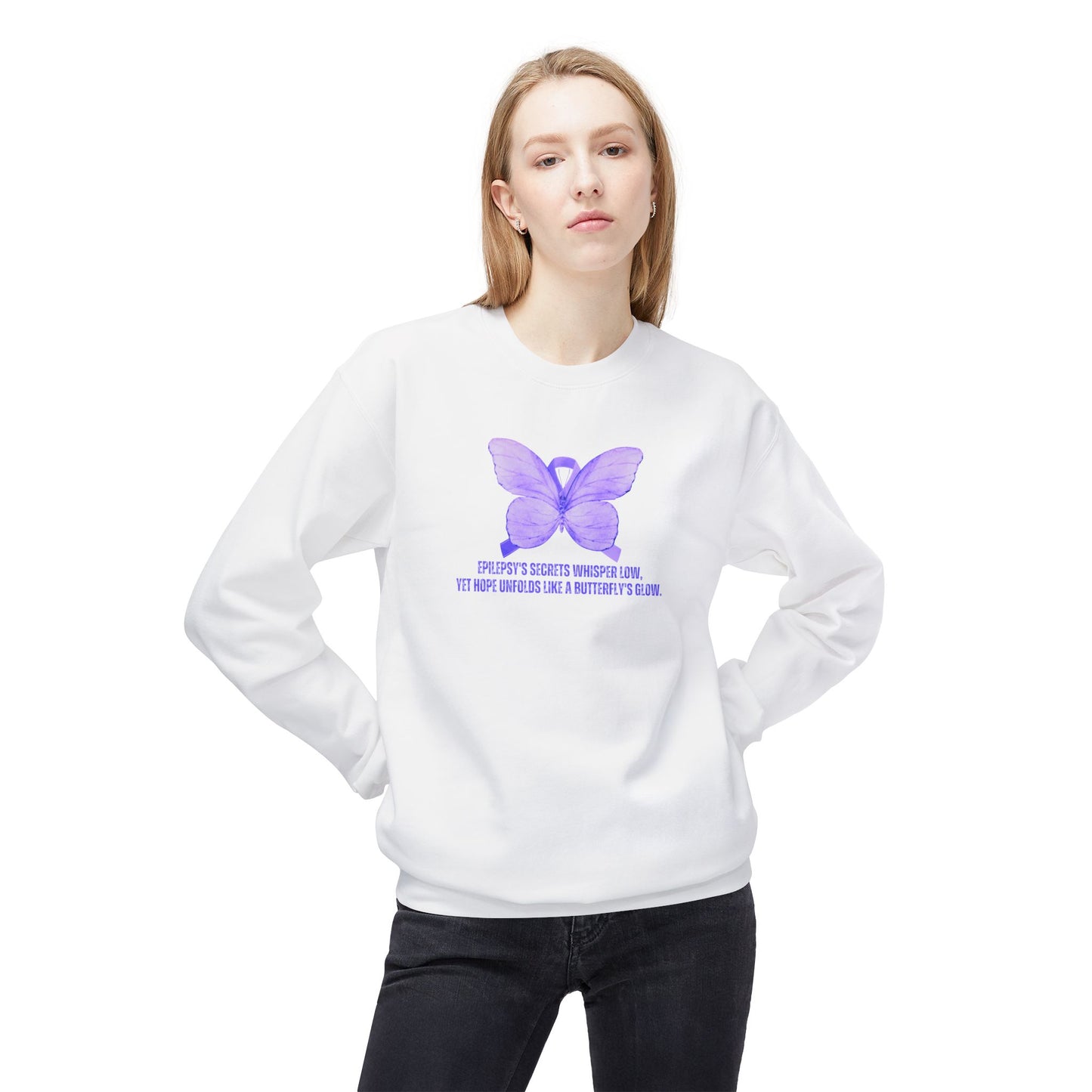 Butterfly's Glow Softstyle Fleece Crewneck Sweatshirt