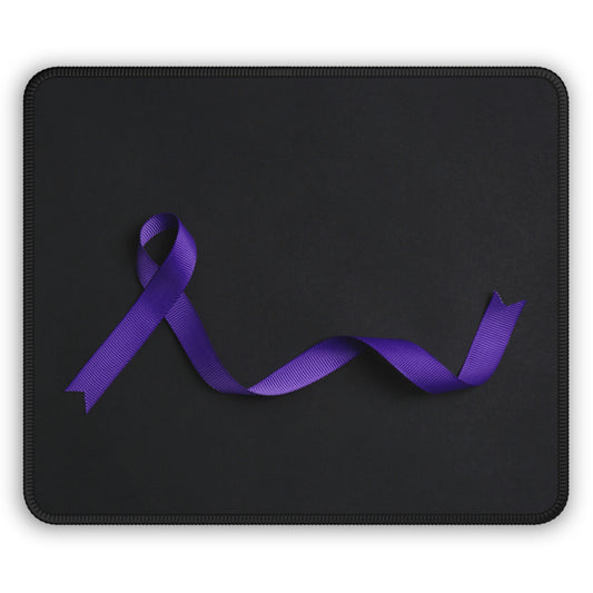 Purple Ribbon Gaming Mouse Pad