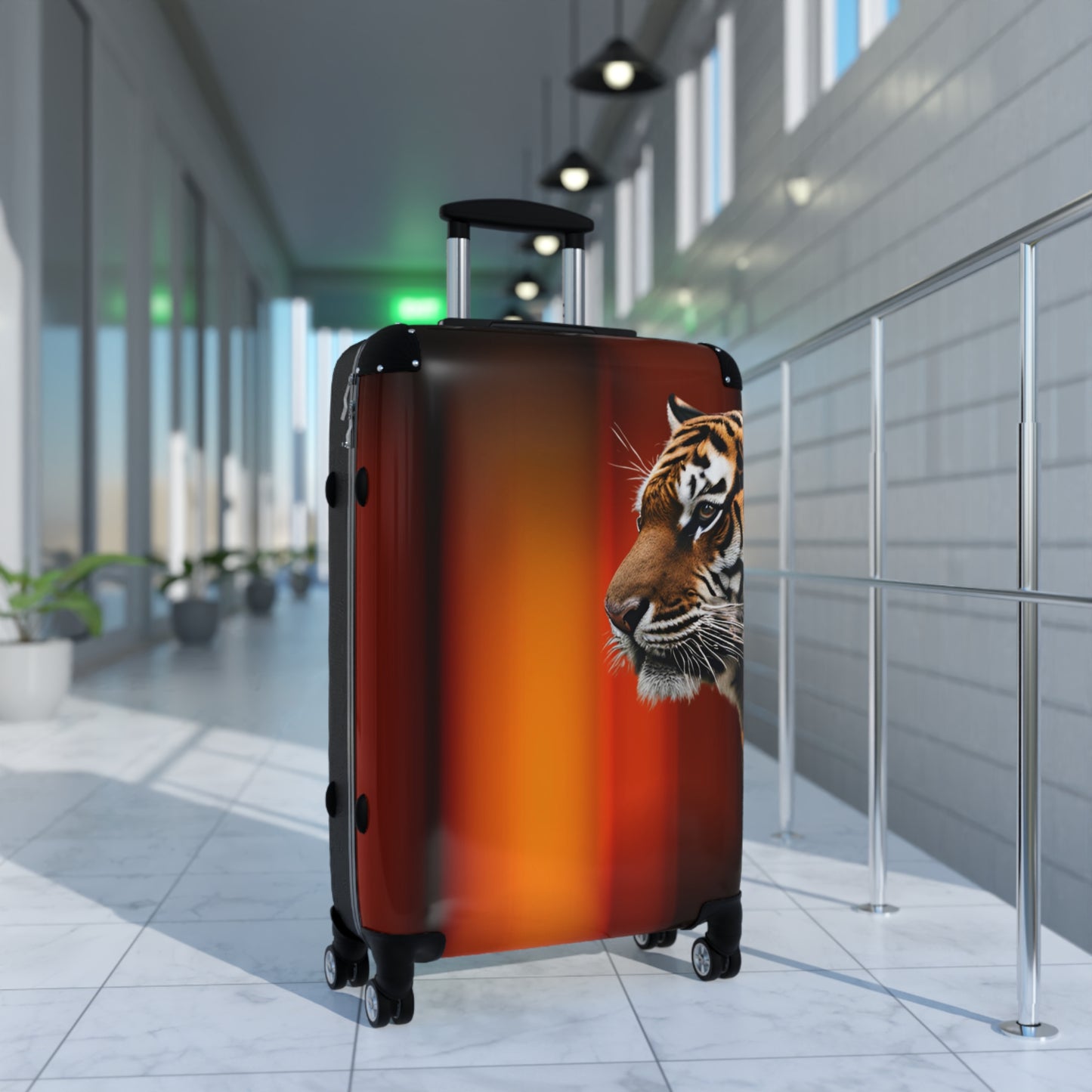 Tiger Print Suitcase - Stylish Travel Luggage for Adventurers