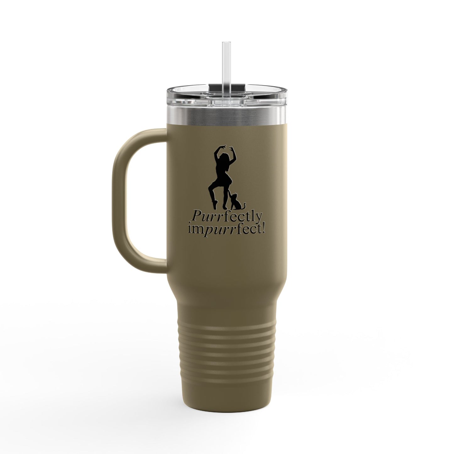 Purrfectly Imperfect Insulated Travel Mug – 40oz for Pet Lovers