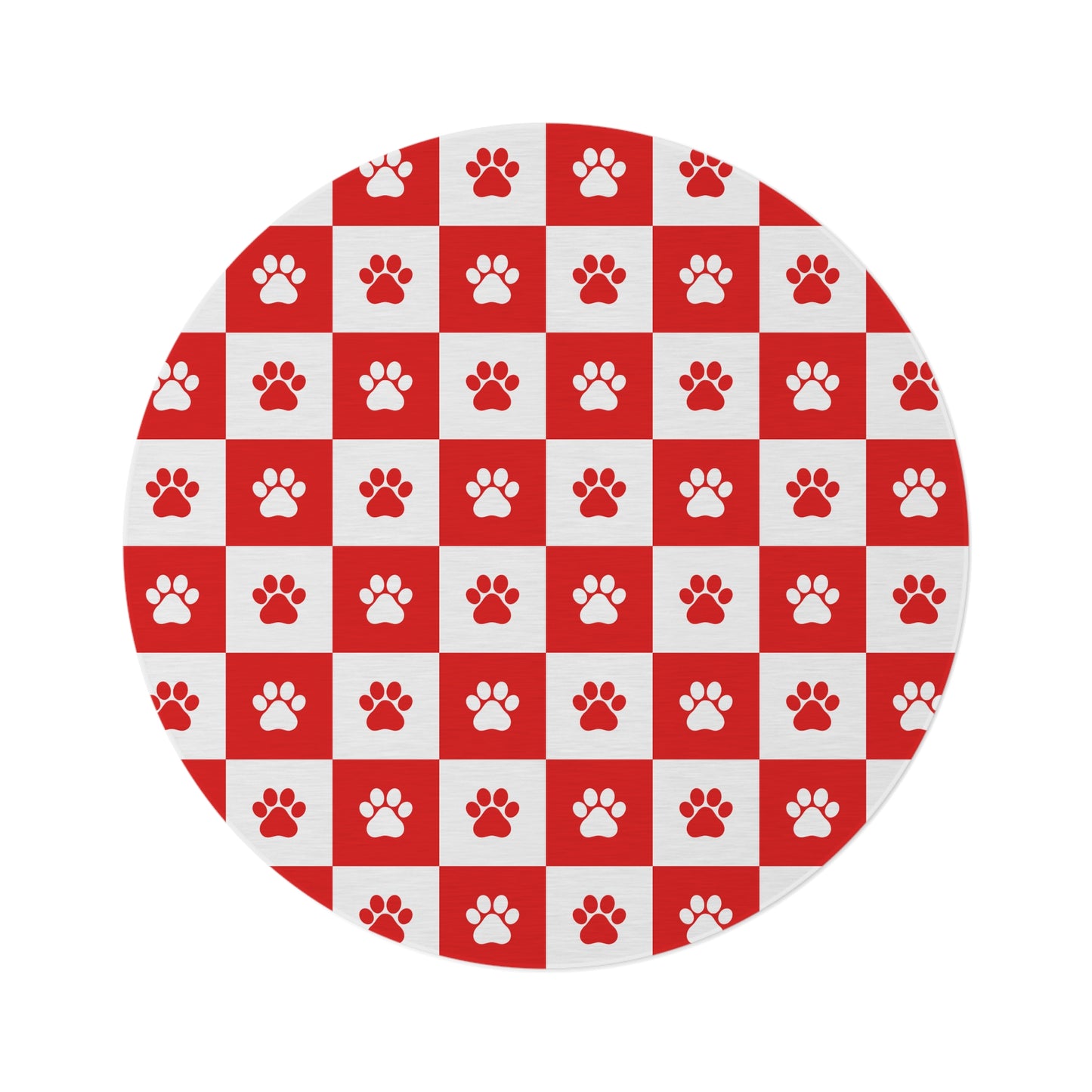 Cozy Pet Paw Print Round Rug - Ideal for Animal Lovers