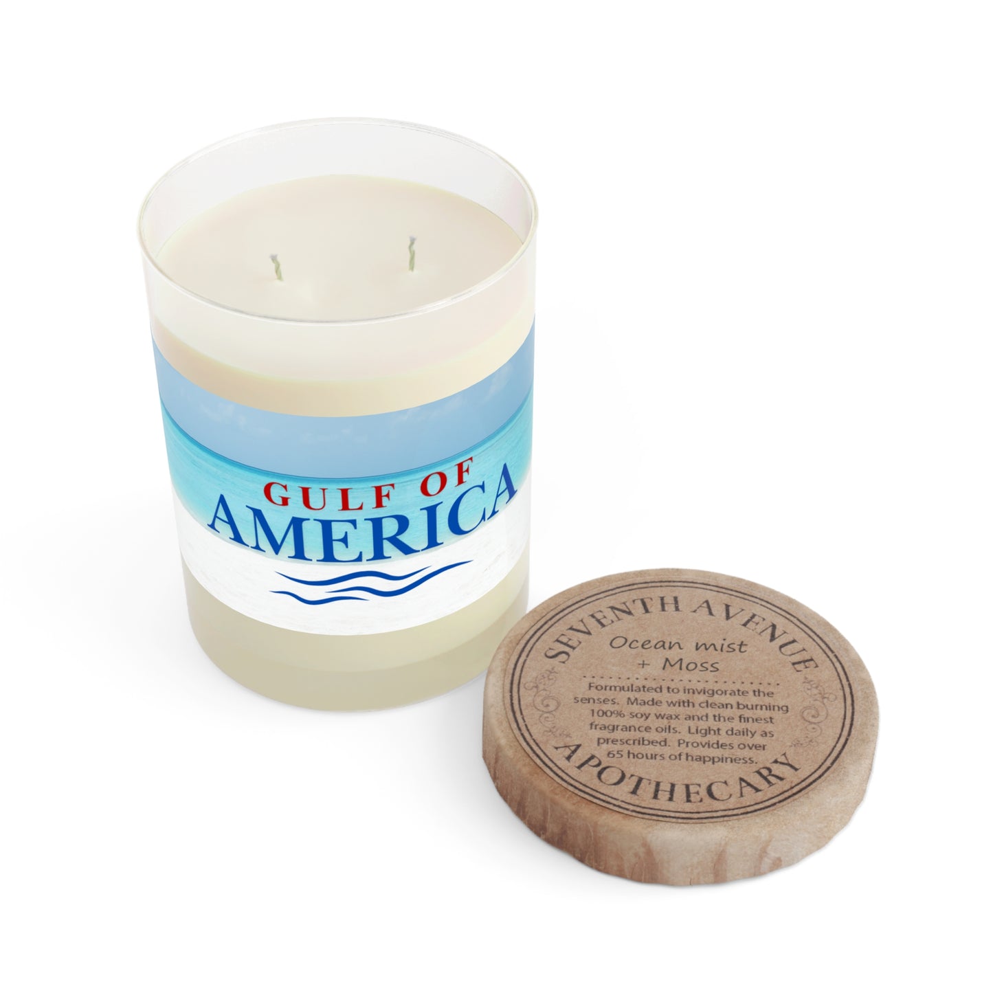 Gulf of America Scented Candle - Beach Vibes, 11oz Full Glass