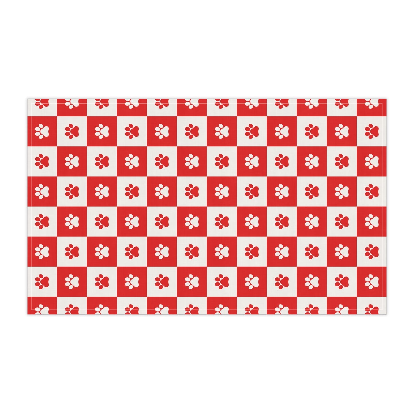 Red & White Paws Tea Towels (cotton, poly)