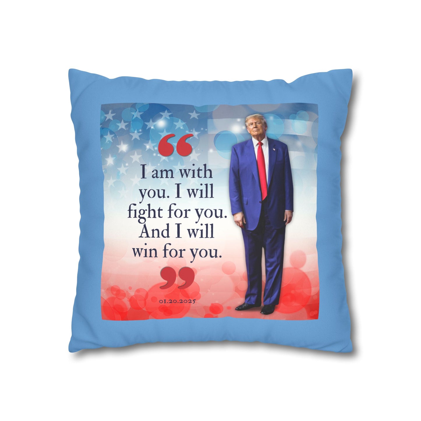 Trump Quote Faux Suede Pillowcase