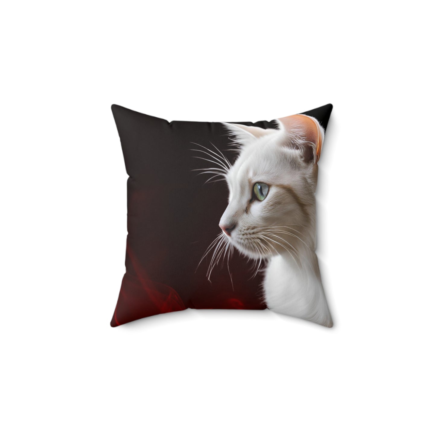 Elegant Cat Profile Square Pillow - Cozy Decor for Cat Lovers