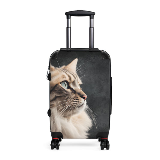 Cat Lover's Suitcase - Stylish Pet-Themed Luggage for Travel