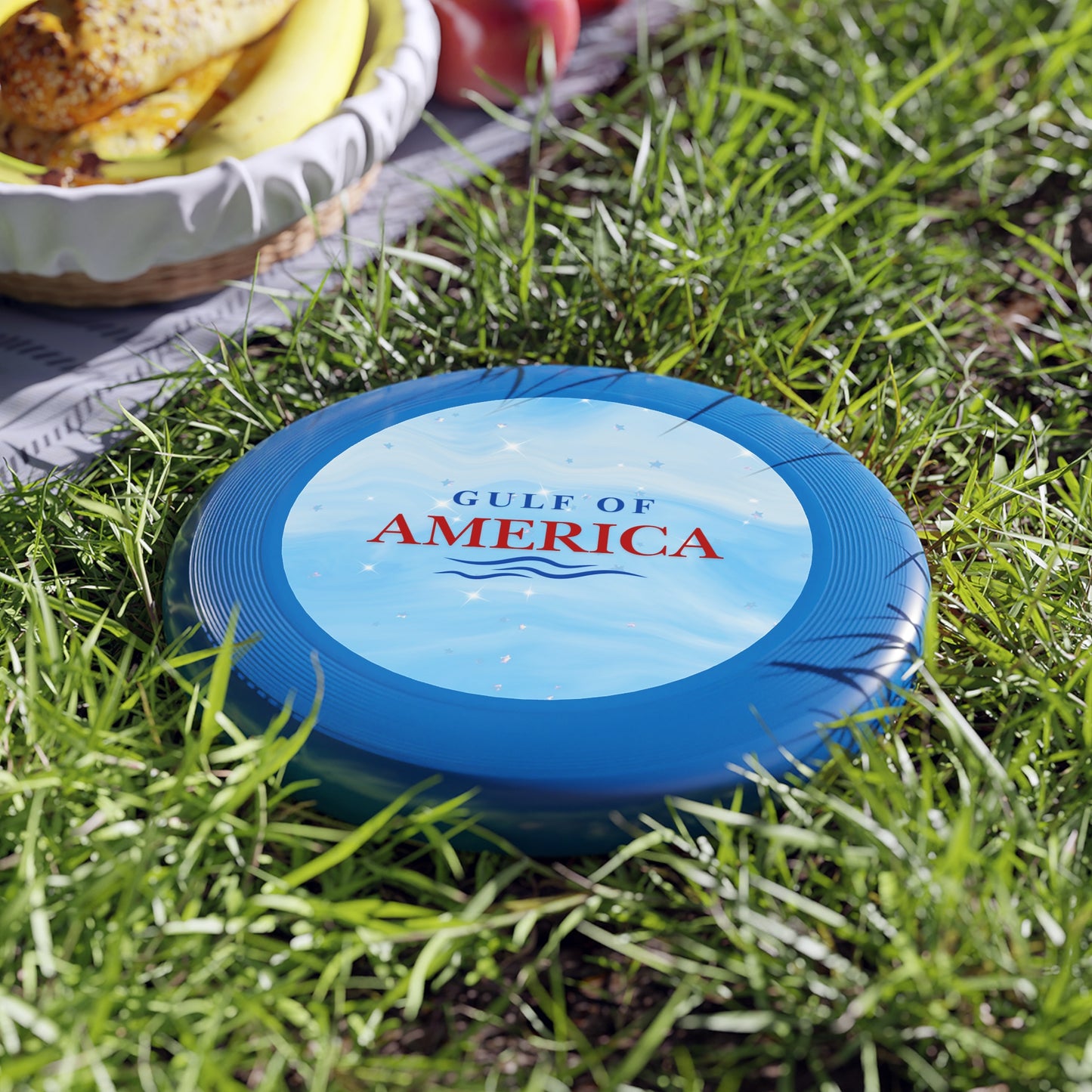 Gulf of America Blue Stars Frisbee - Outdoor Fun for Summer Activities