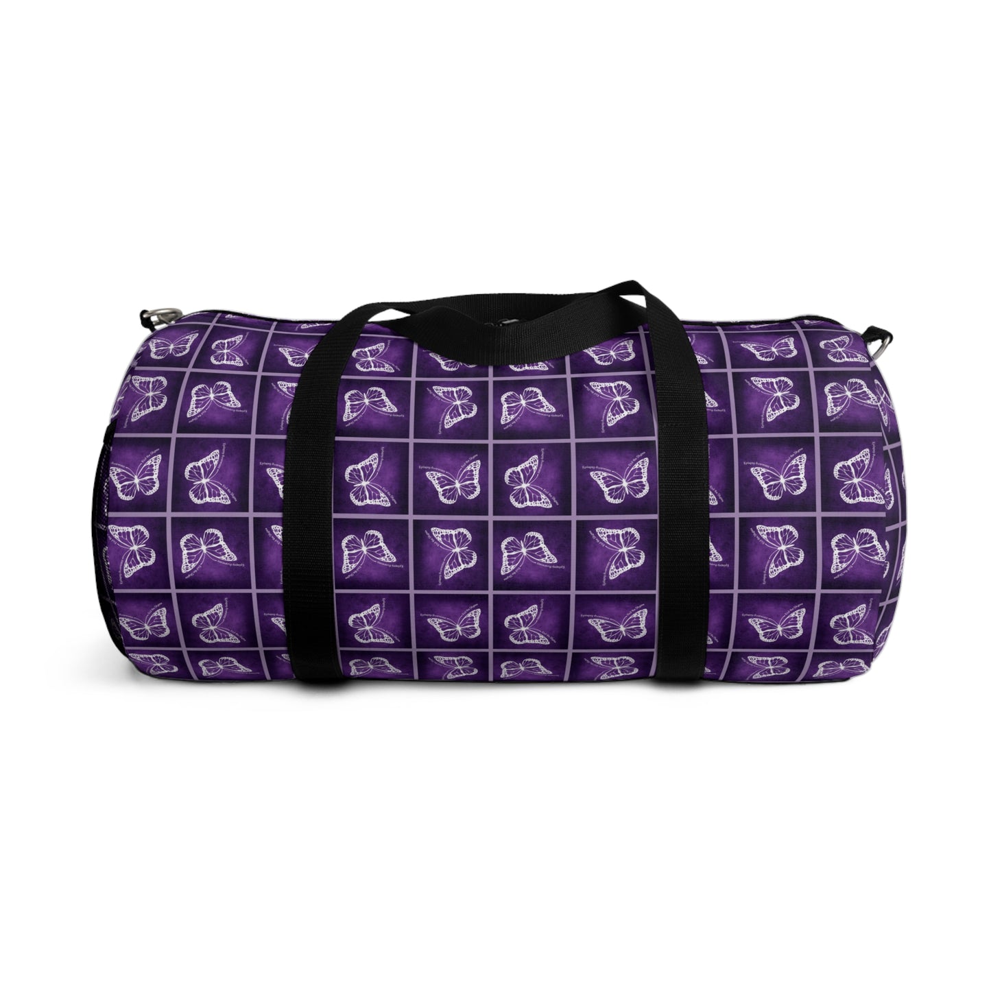 Purple Butterfly Pattern Duffel Bag