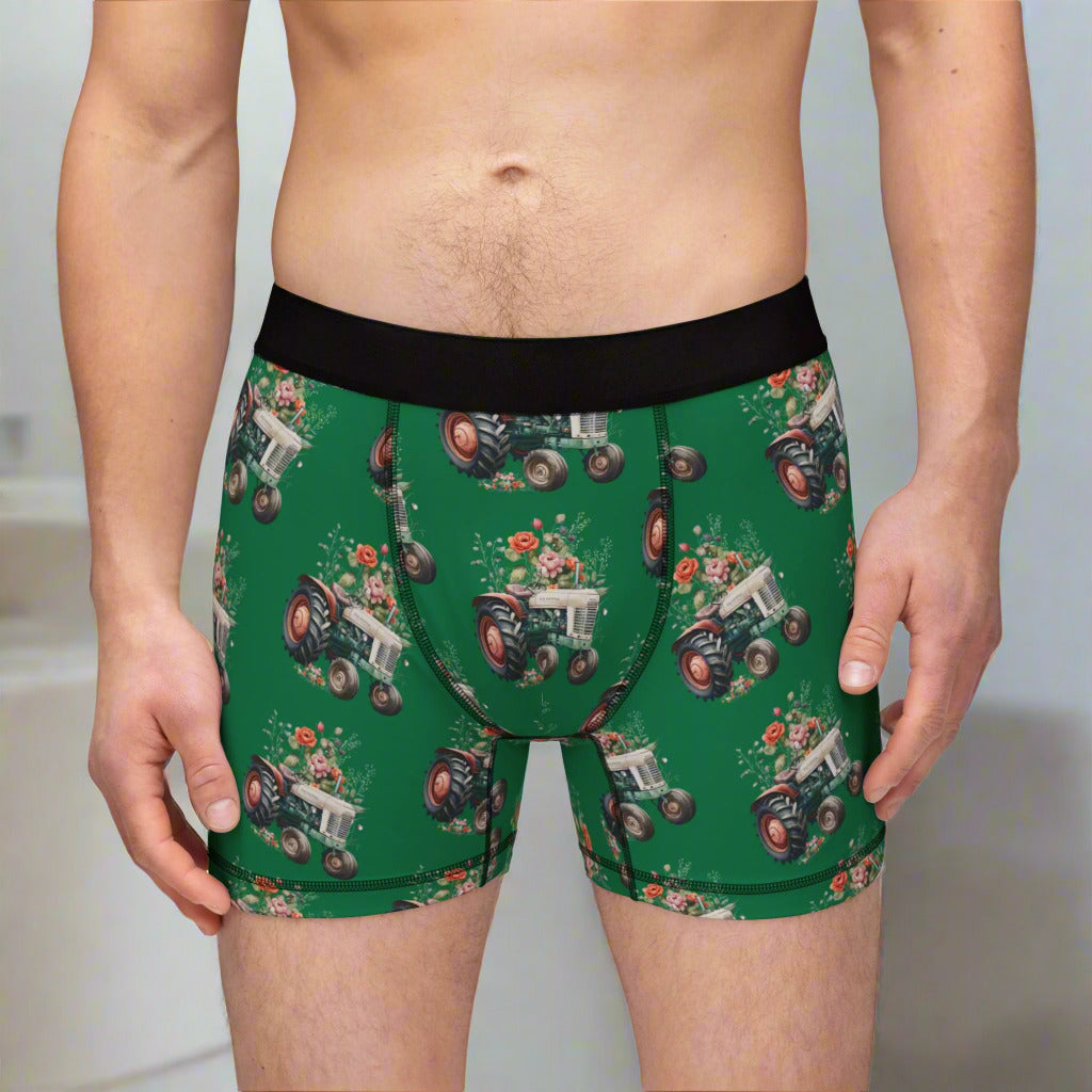 Green Tractor Men's Boxers