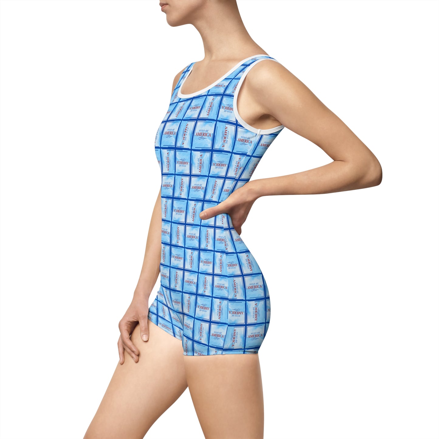 Gulf of America Patterned Women's Vintage Swimsuit