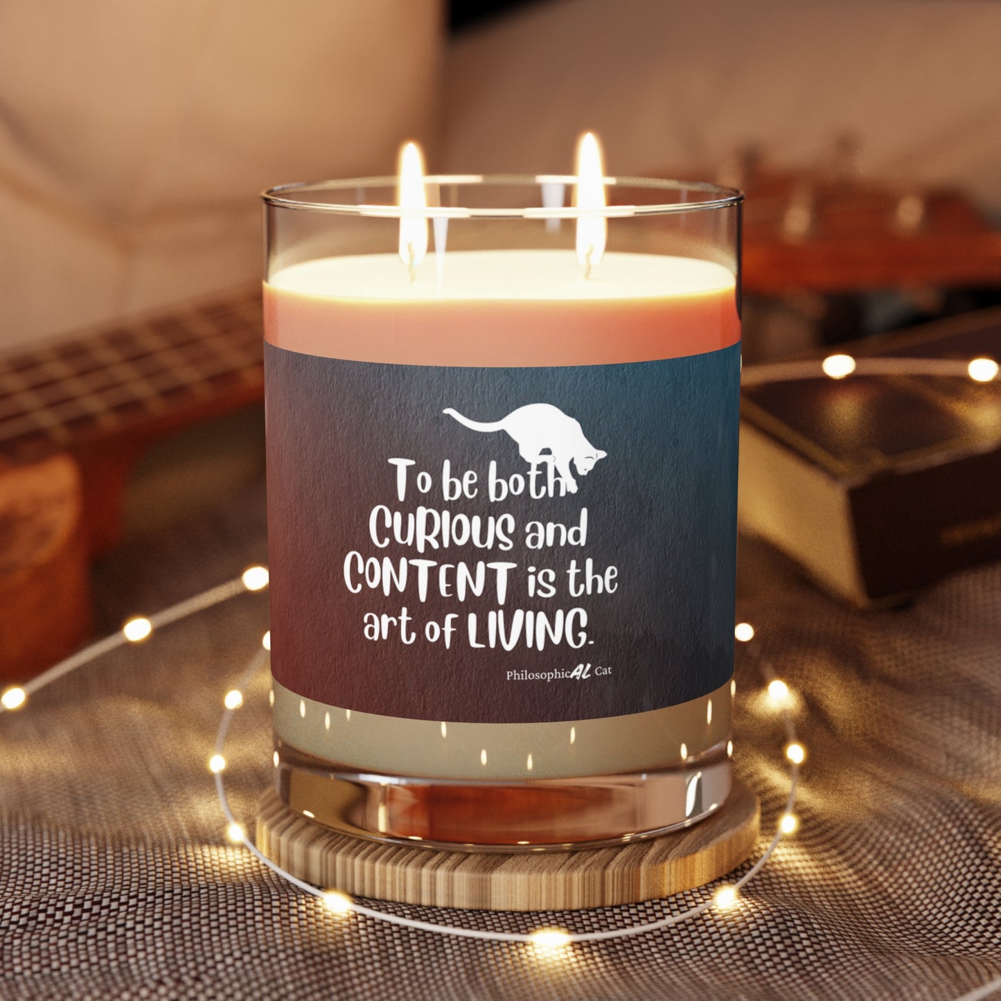 Curious & Content Scented Candle - Full Glass, 11oz