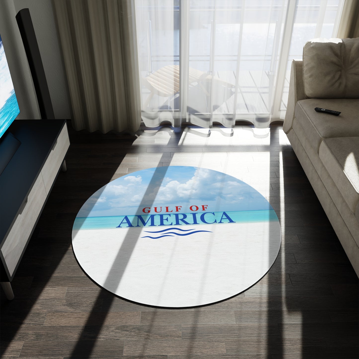 Gulf of America Round Rug