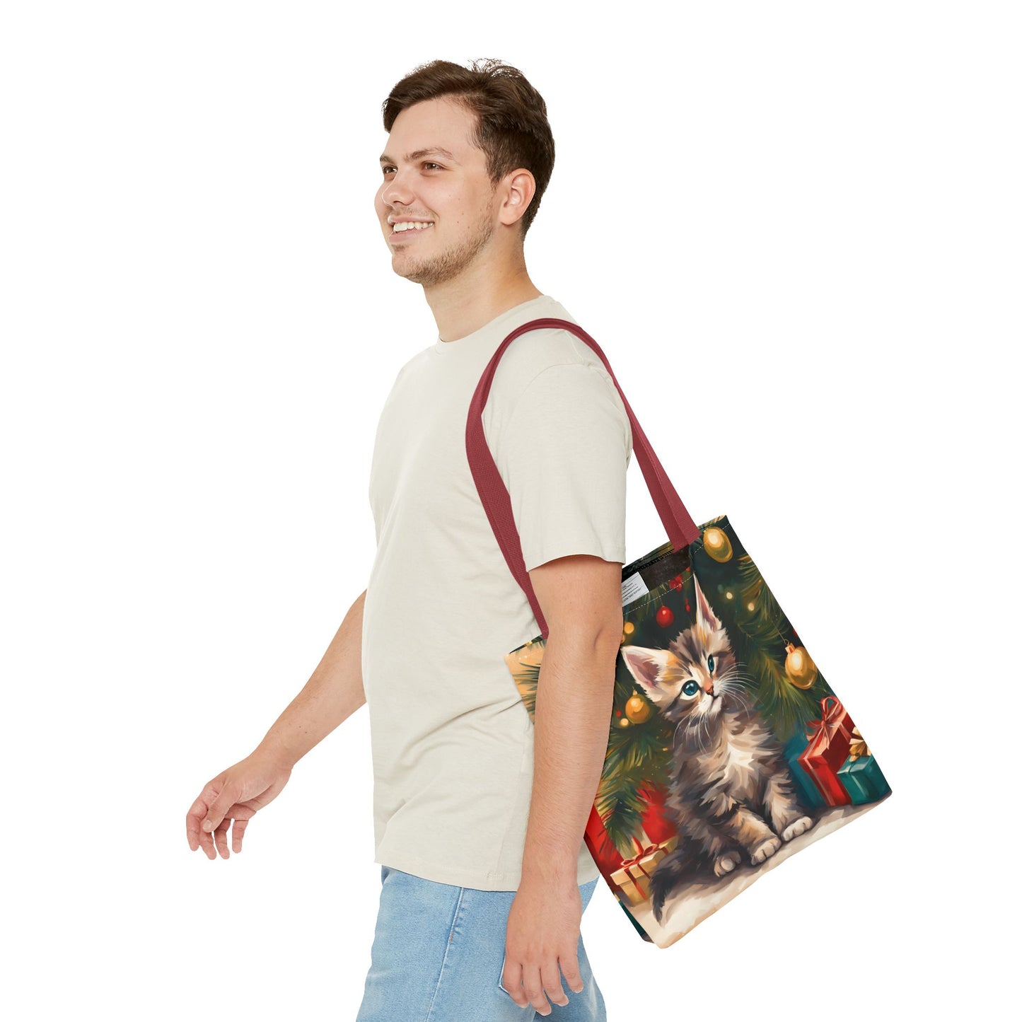 Kittenly Christmas Tote Bag