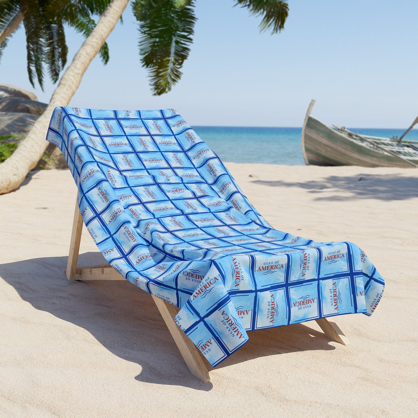 Gulf of America Patterned Beach Towel