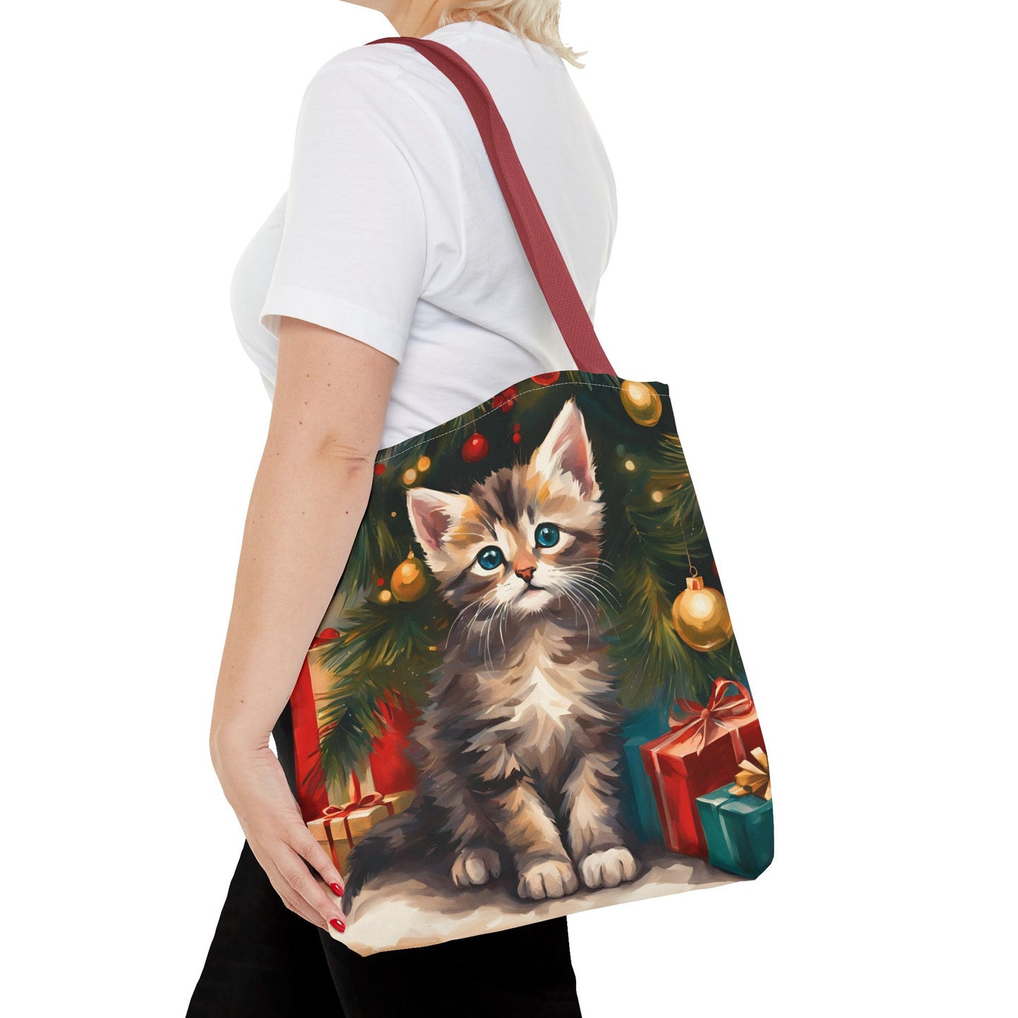 Kittenly Christmas Tote Bag