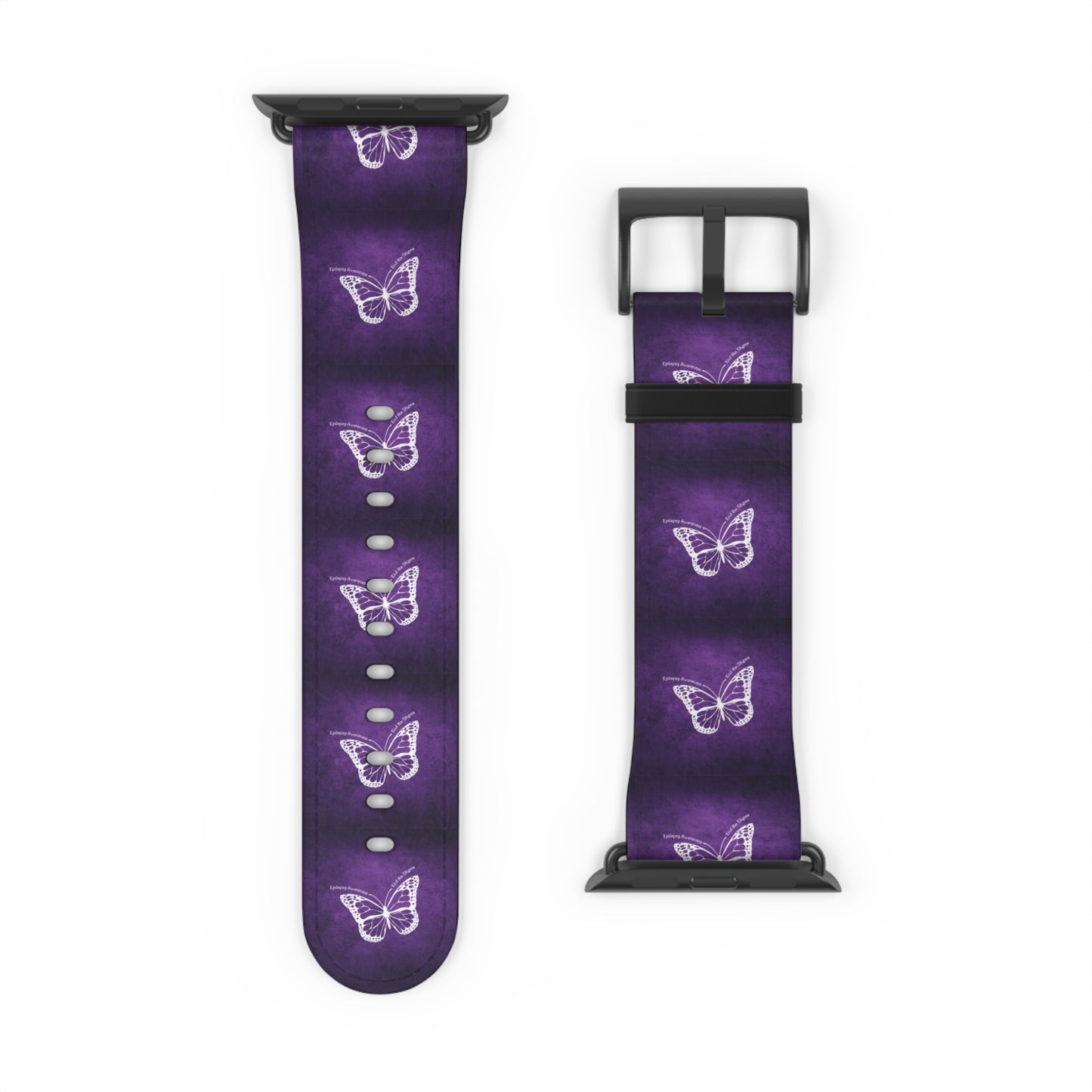 Purple Butterfly Epilepsy Awareness Watch Band