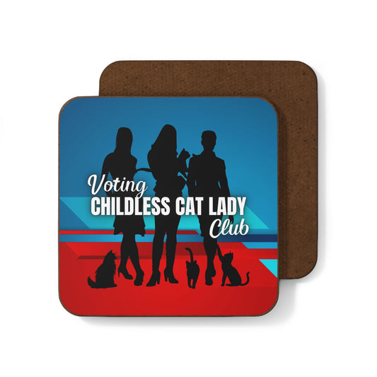 Childless Cat Lady Club Hardboard Back Coaster