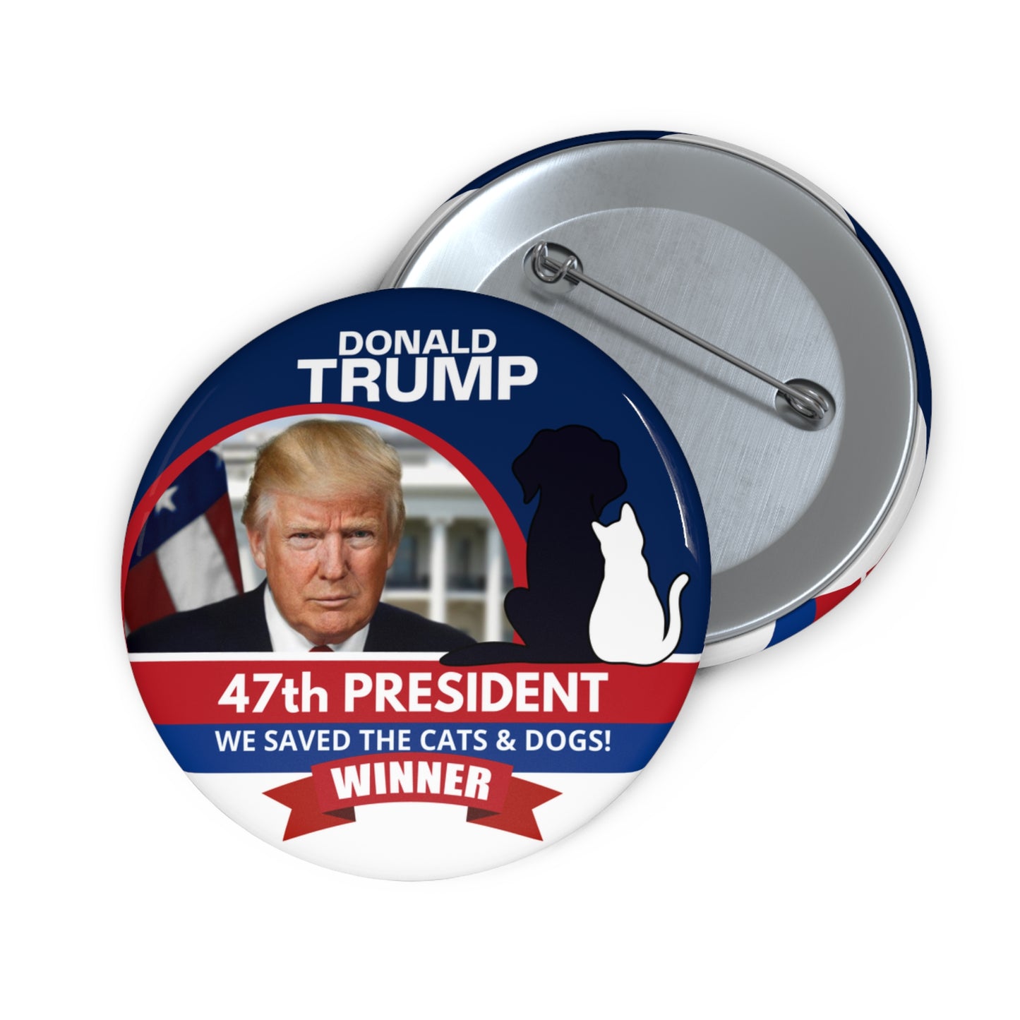 Trump 47th President Pin Buttons