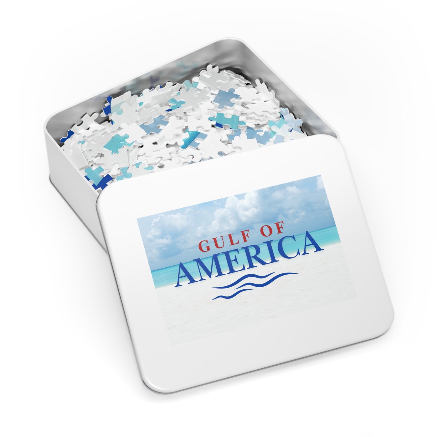 Gulf of America Jigsaw Puzzle with Tin