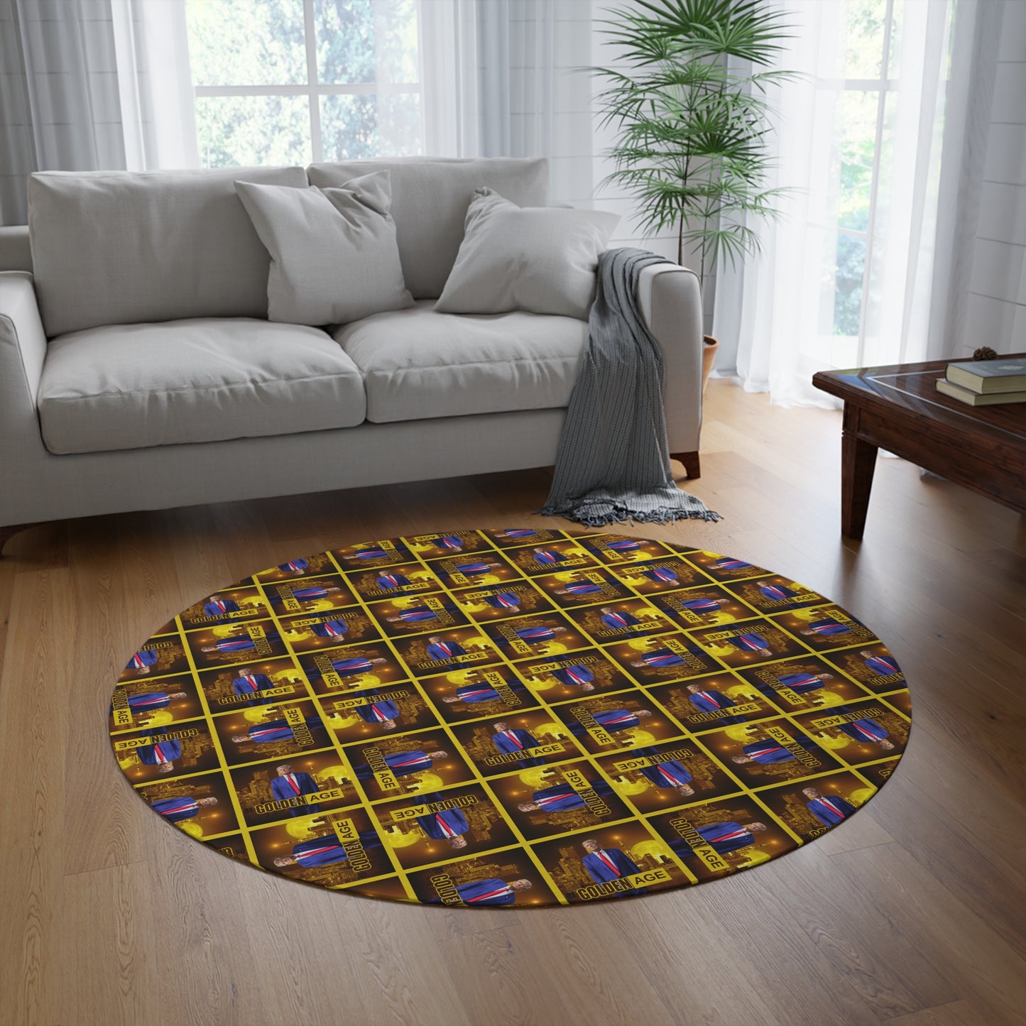 Trump Golden Age Round Rug