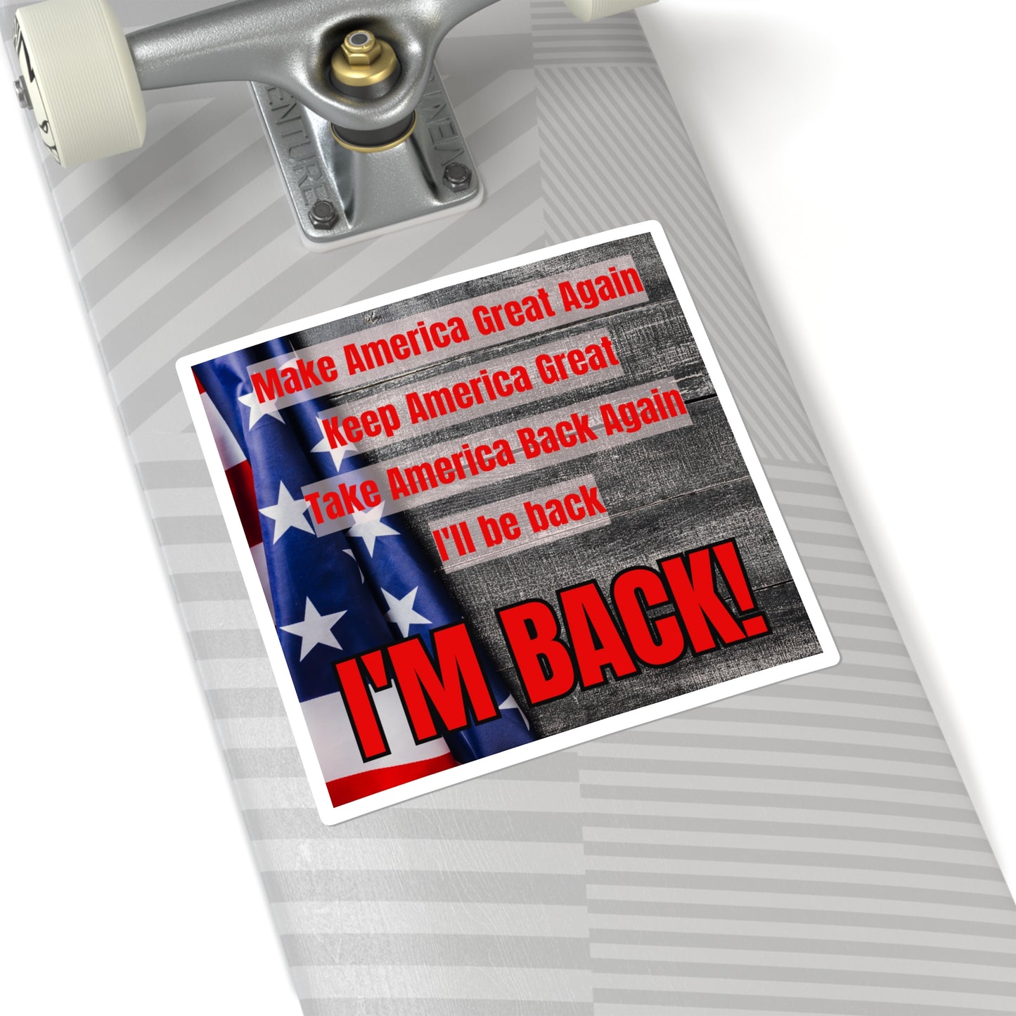 Trump I'm Back Square Stickers