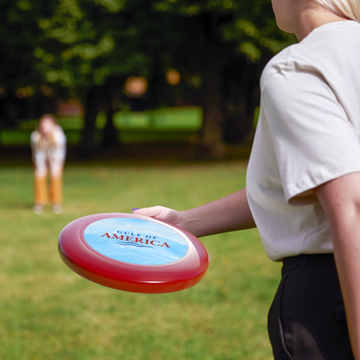 Gulf of America Blue Stars Frisbee - Outdoor Fun for Summer Activities