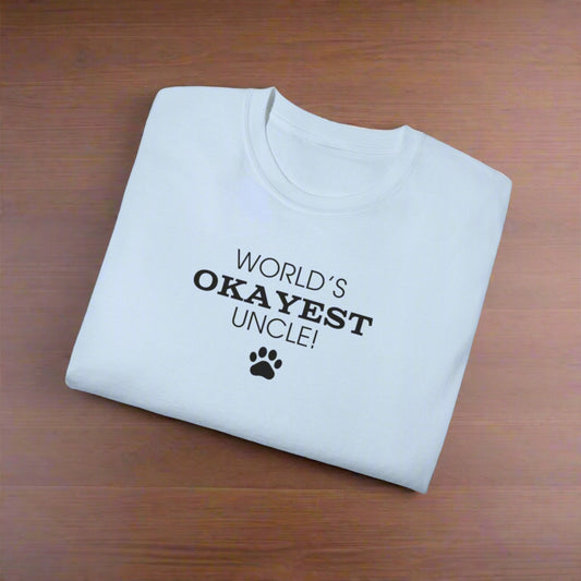 World's Okayest Uncle Ultra Cotton Tee - T - Shirt - Epileptic Al’s Shop