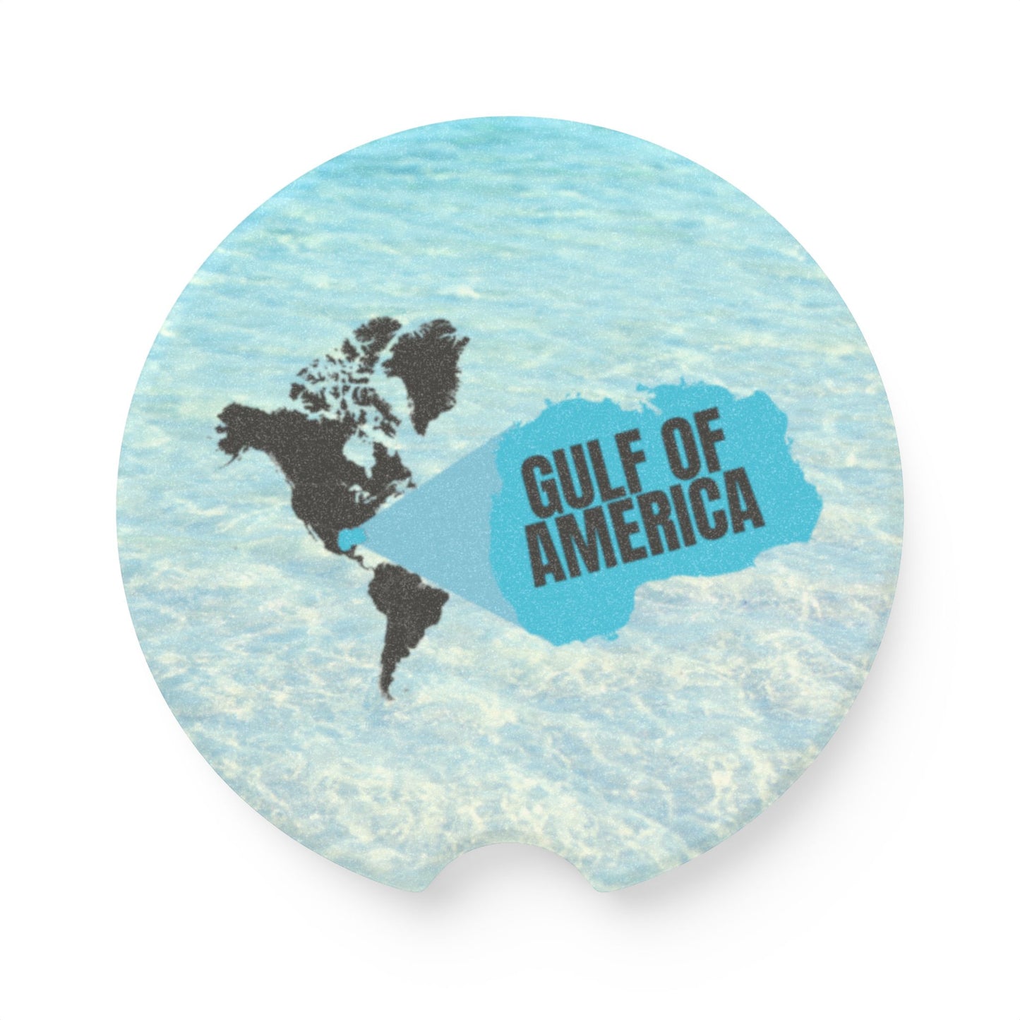 Gulf of America Soapstone Car Coaster - Perfect for Road Trips & Travel Enthusiasts