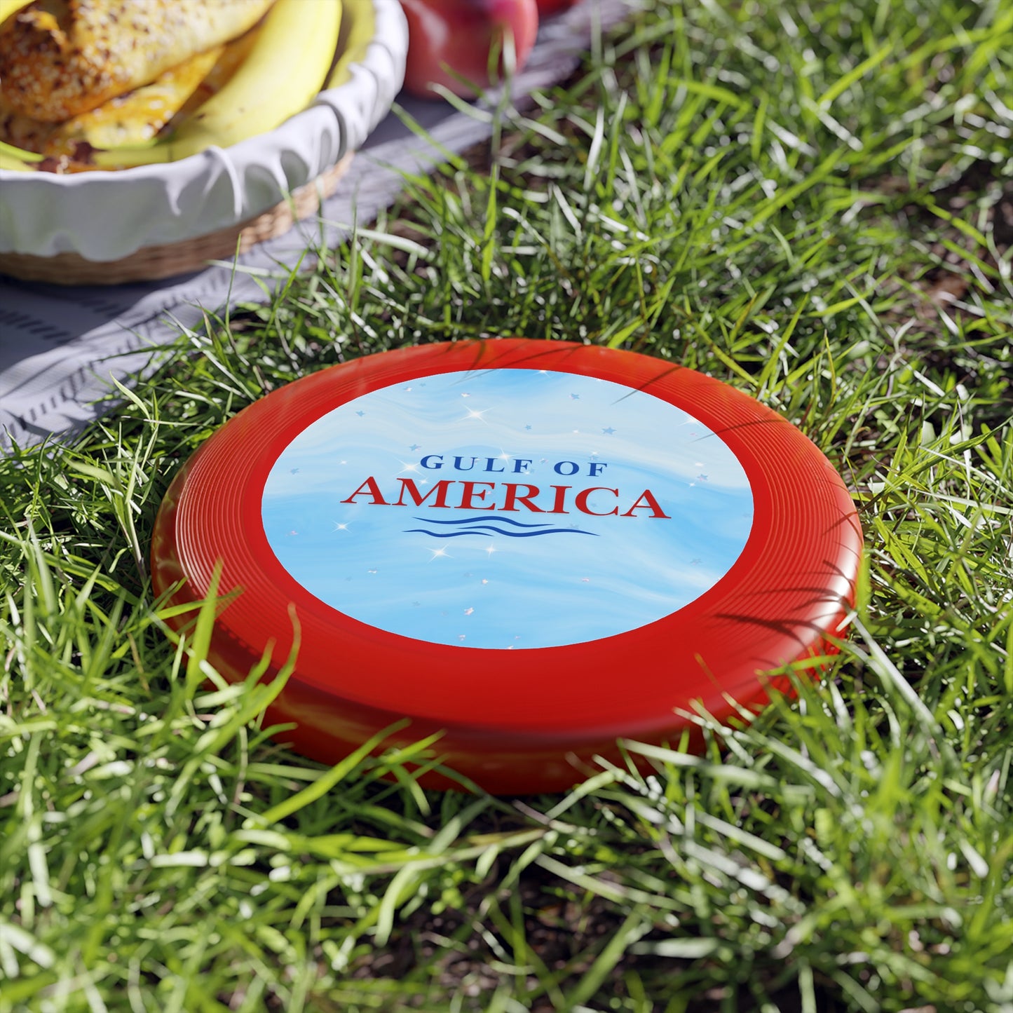 Gulf of America Blue Stars Frisbee - Outdoor Fun for Summer Activities