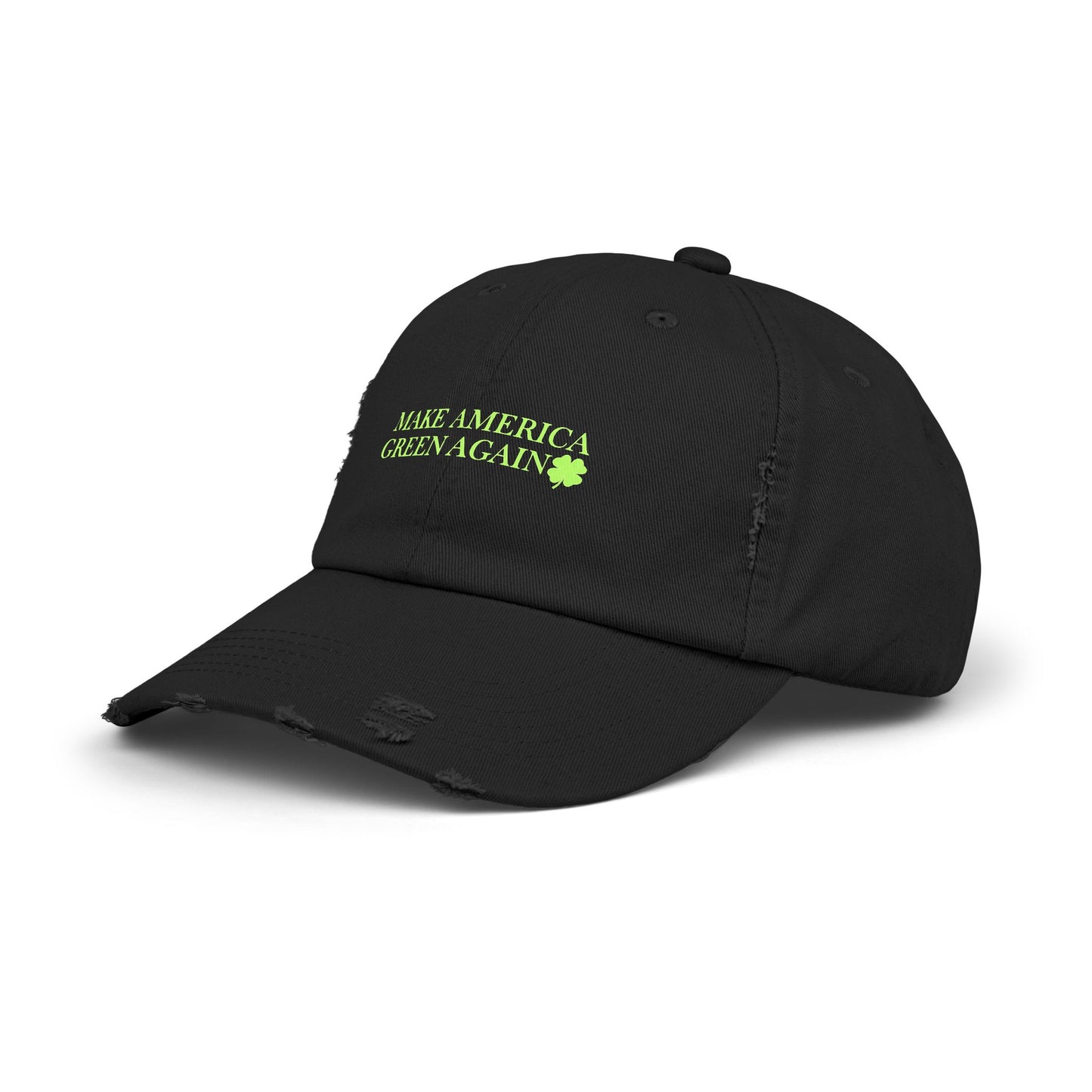 Make America Green Again Distressed Cap - Unisex Eco-Friendly Hat