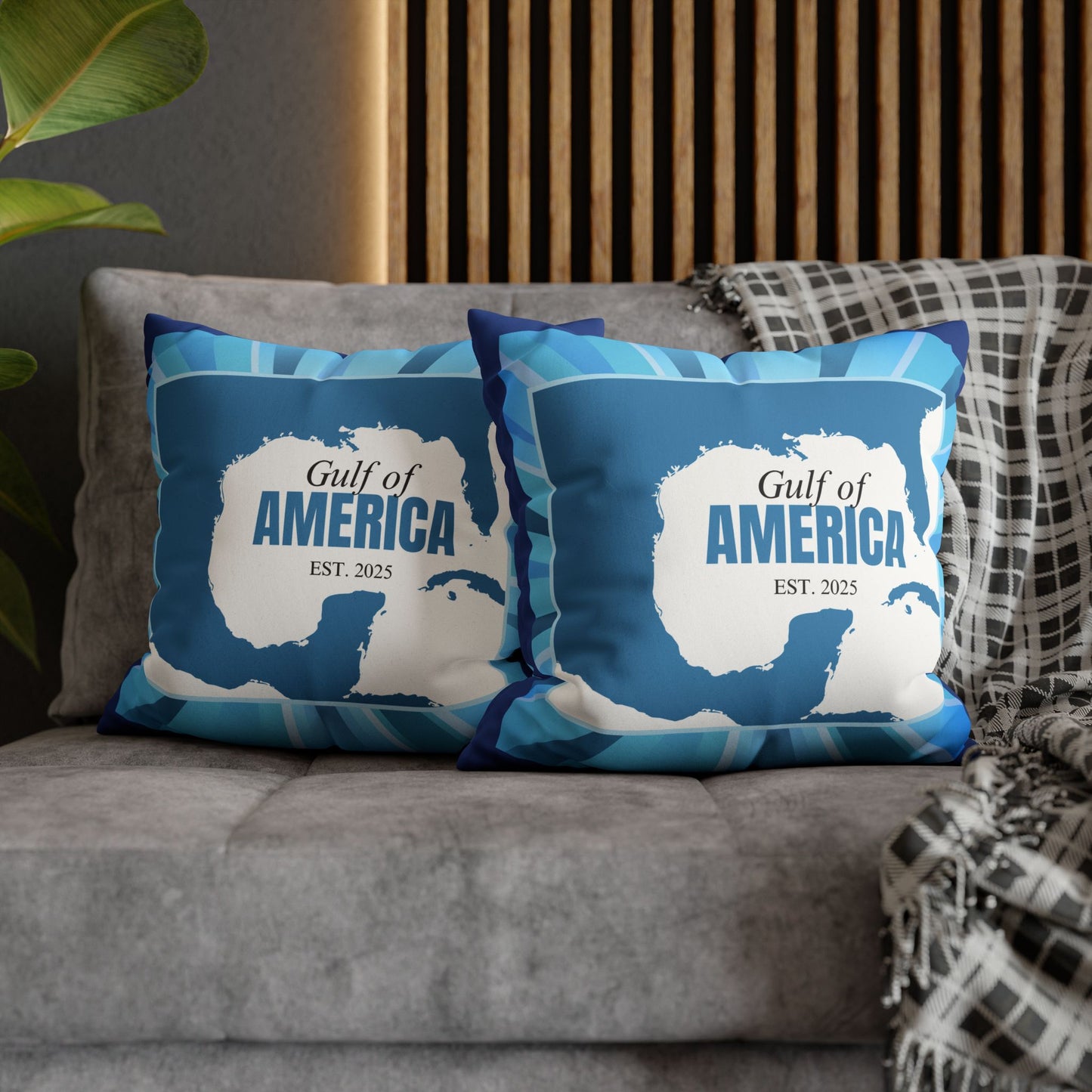 Gulf of America Faux Suede Pillowcase