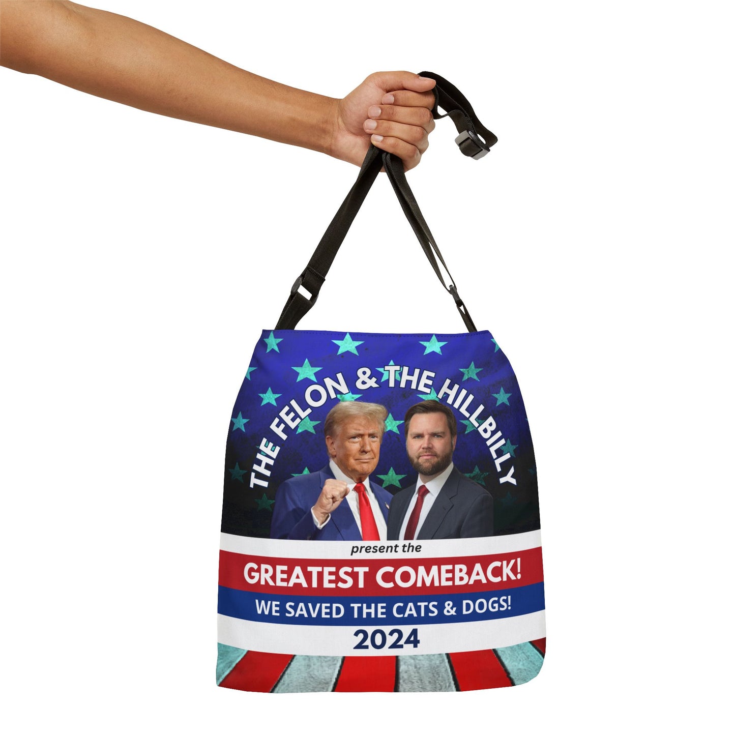 Felon & Hillbilly Greatest Comeback Adjustable Tote Bag