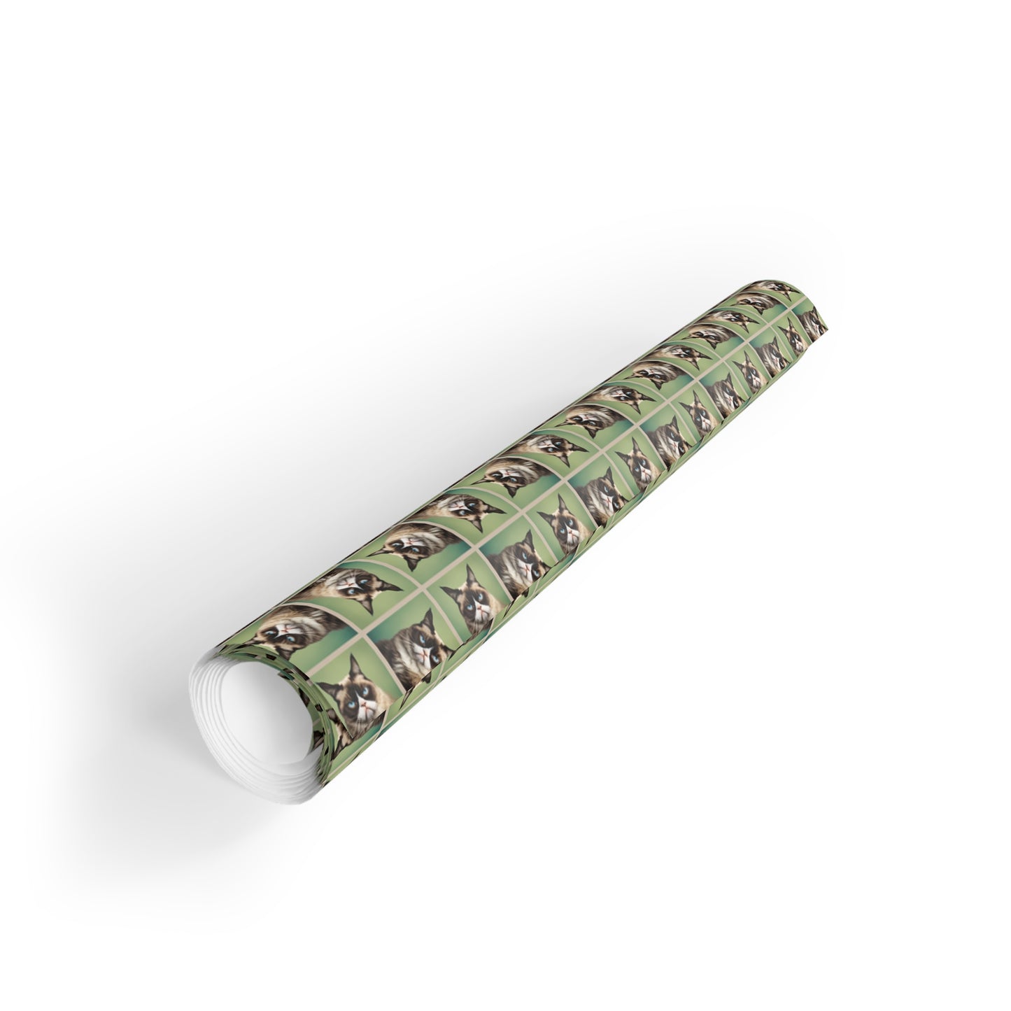 Whimsical Grumpy Cat Gift Wrapping Paper Roll - Perfect for Animal Lovers