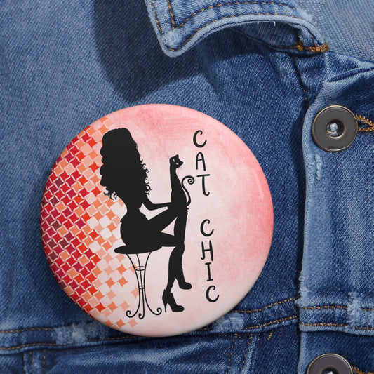 Chic Cat Chic Pin Buttons