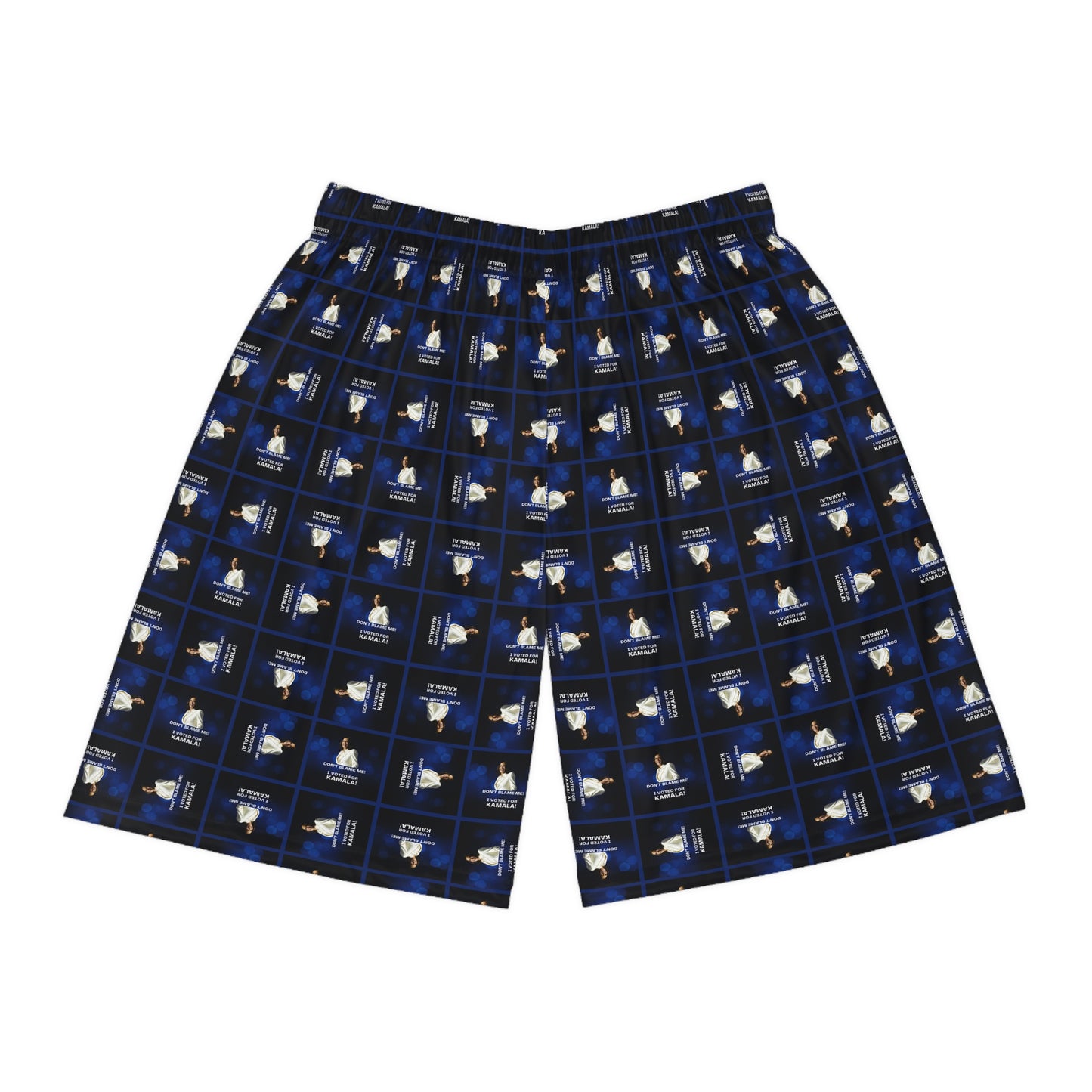 Stylish Basketball Shorts with Voted for Kamala Pattern