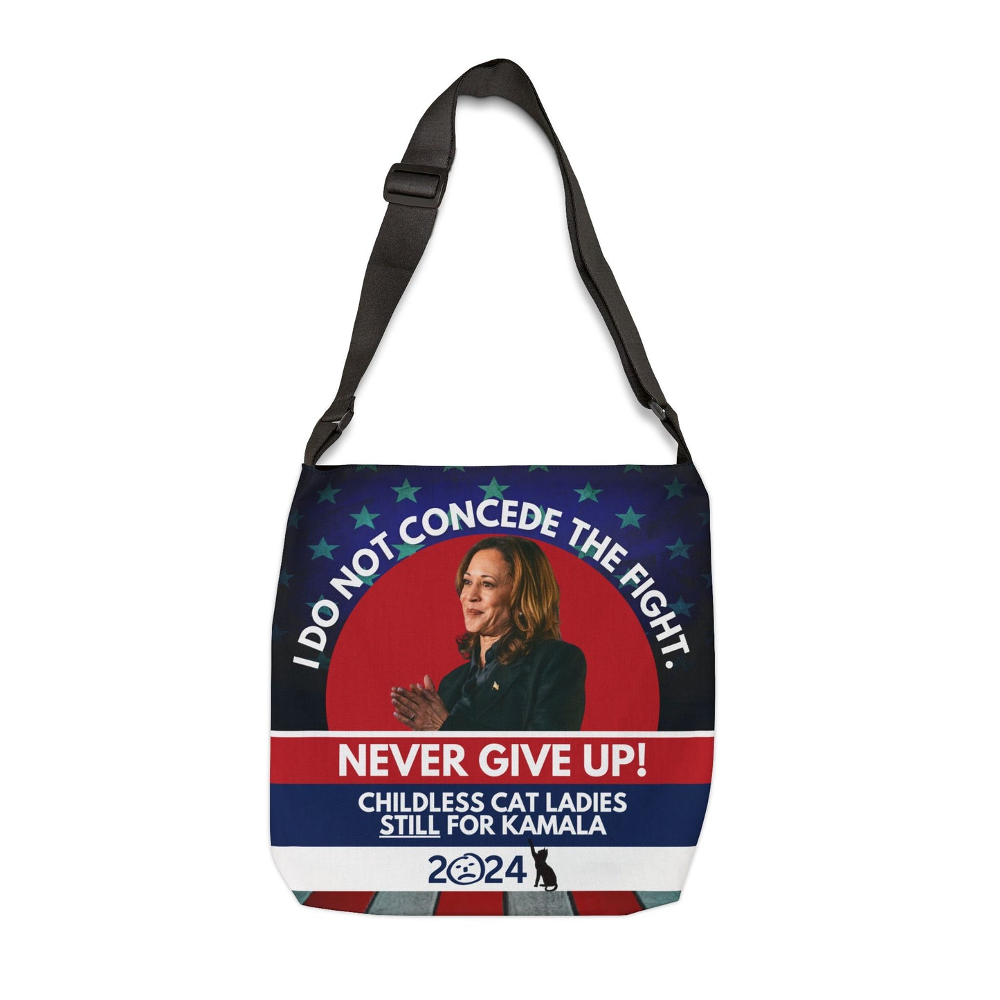 Never Give Up - Kamala Adjustable Tote Bag