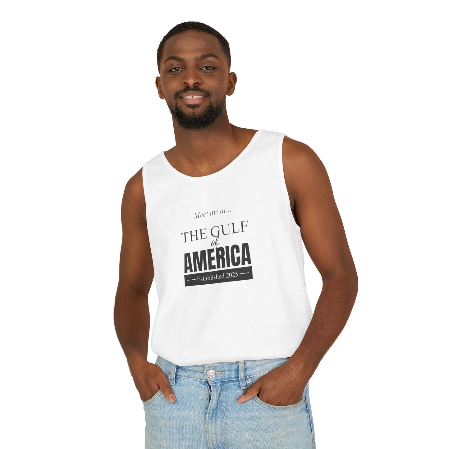 Gulf of America Unisex Garment-Dyed Tank Top - Relaxed Summer Vibes