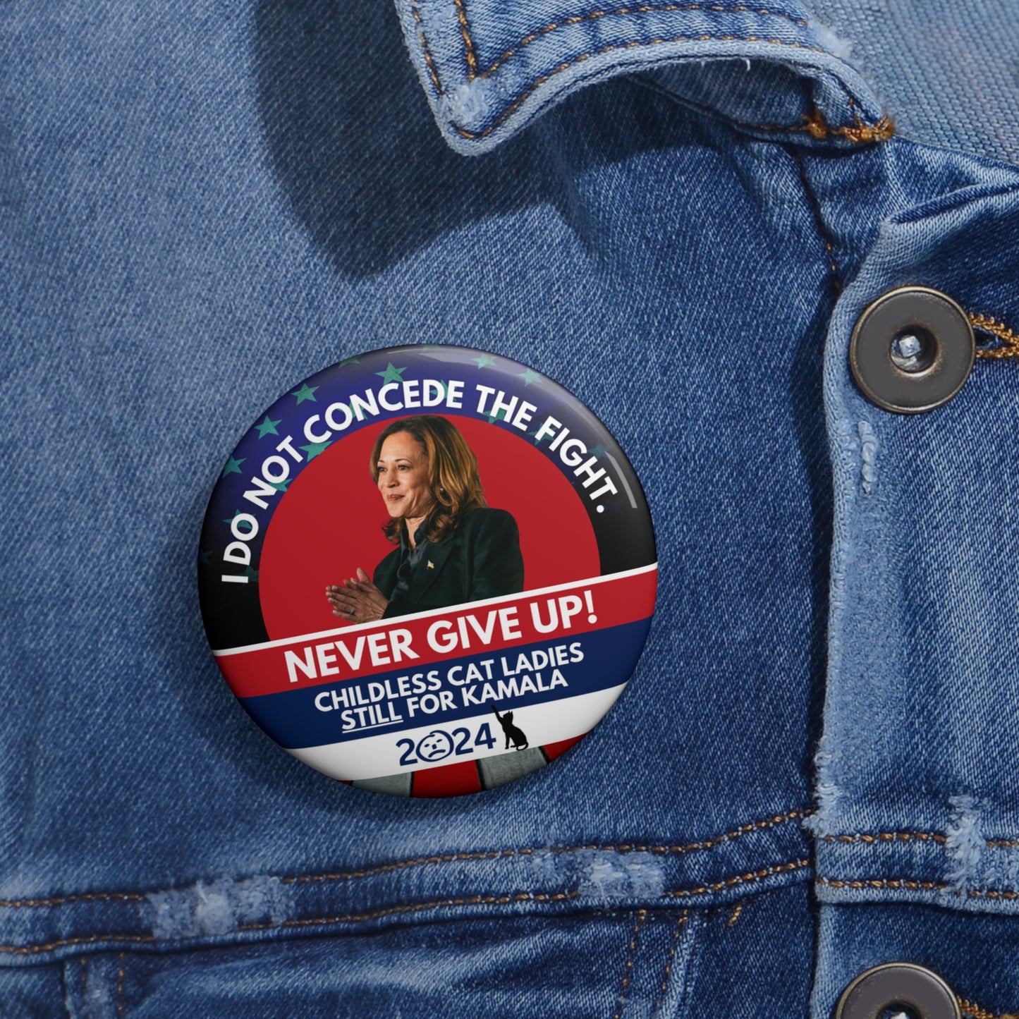 Never Give Up - Kamala Pin Buttons