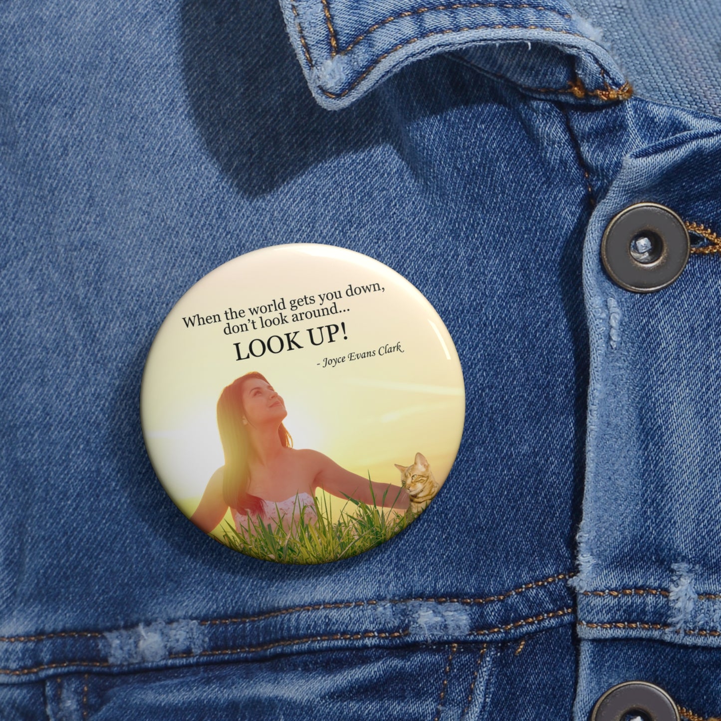 Don't Look Around - Look Up Pin Buttons